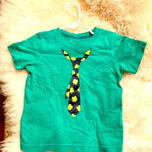 St.Patrick Day Toddler Tee with a Lucky Shamrock Tie, size 18M